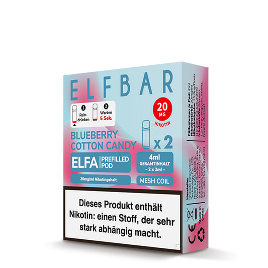 Elfbar Elfa Pod - Blueberry Cotton Candy - 20mg - 2 Stk