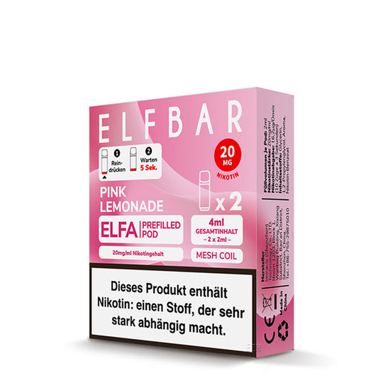 Elfbar Elfa Pod - Pink Lemonade - 20mg - 2 Stk