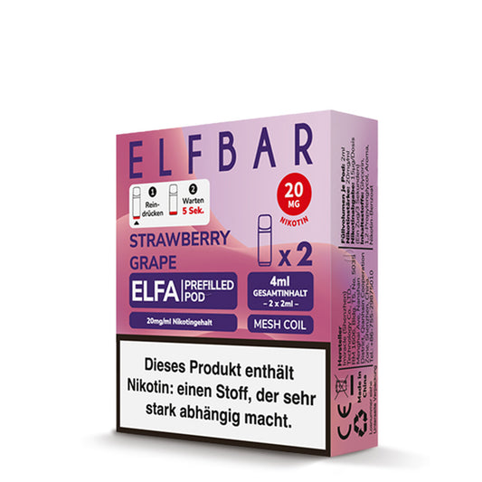 Elfbar Elfa Pod - Strawberry Grape - 20mg - 2 Stk