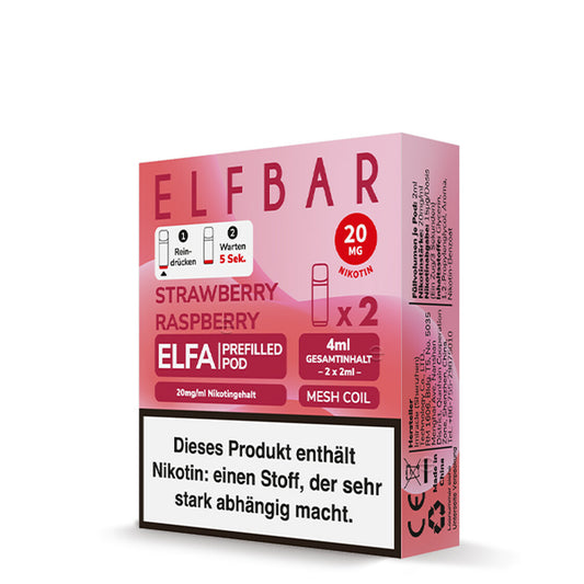 Elfbar Elfa Pod - Strawberry Raspberry - 20mg - 2 Stk