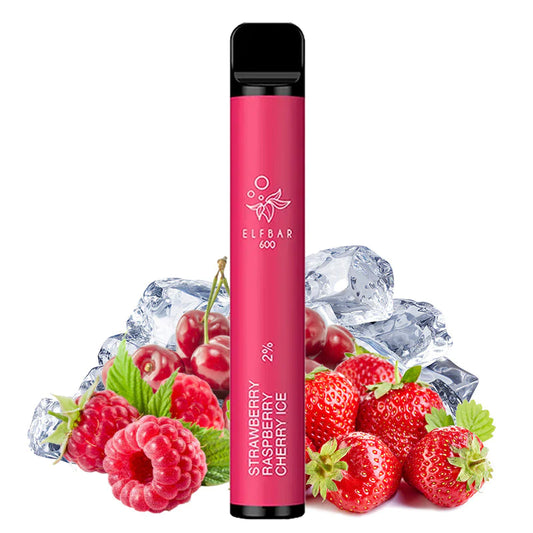 ElfBar 600 Einweg E-Zigarette - Strawberry Raspberry Cherry Ice - 20mg Nikotin