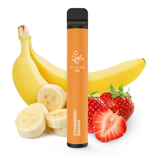 ElfBar 600 Einweg E-Zigarette - Strawberry Banana - 20mg Nikotin