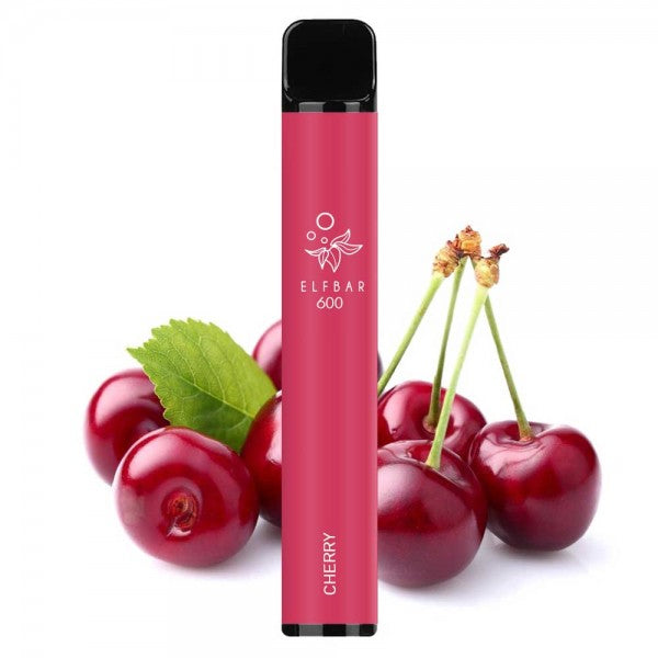 ElfBar 600 Einweg E-Zigarette - Cherry - 20mg Nikotin/Nikotinfrei
