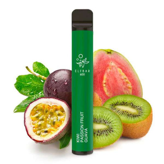 ElfBar 600 Einweg E-Zigarette - Kiwi Passion fruit Guave - 20mg Nikotin/Nikotinfrei