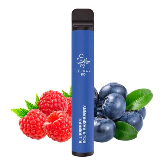 ElfBar 600 Einweg E-Zigarette - Blueberry Sour Rassberry - 20mg Nikotin/Nikotinfrei