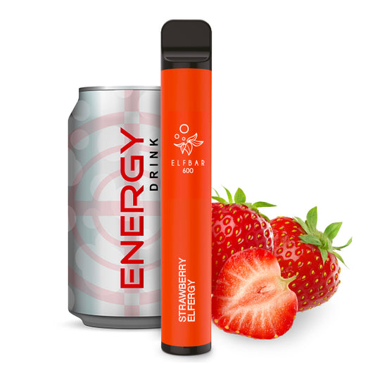ElfBar 600 Einweg E-Zigarette - Strawberry Elfergy - 20mg Nikotin/Nikotinfrei
