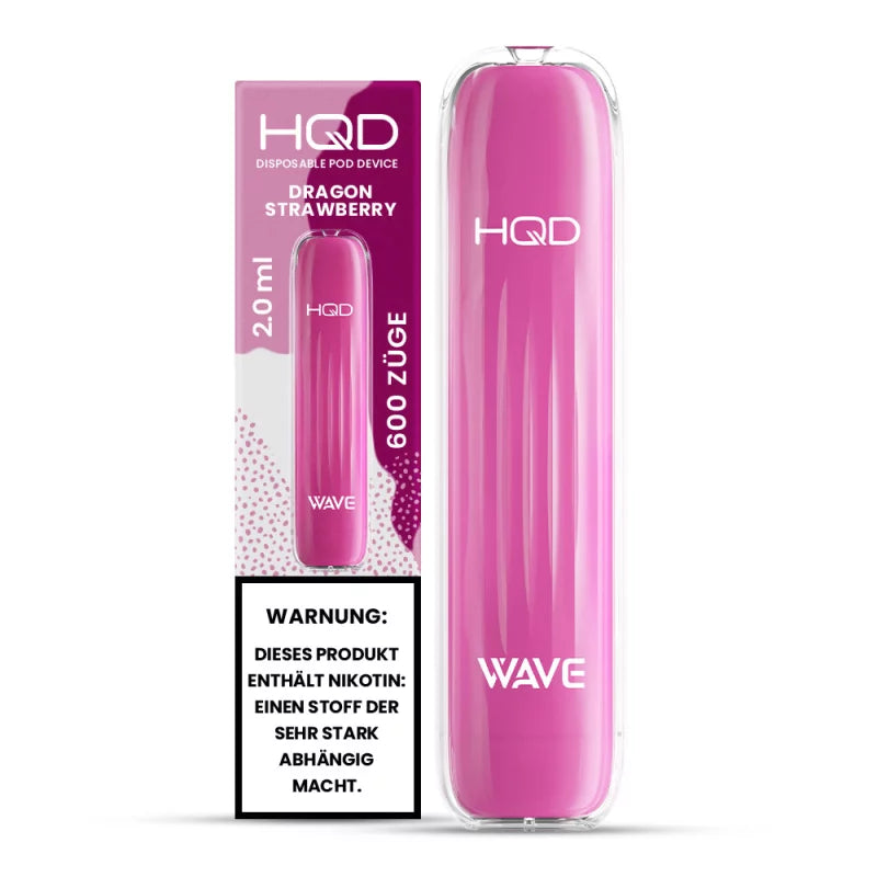 HQD Wave/Surv 600 Einweg E-Zigarette - Dragon Strawberry - Mit Nikotin