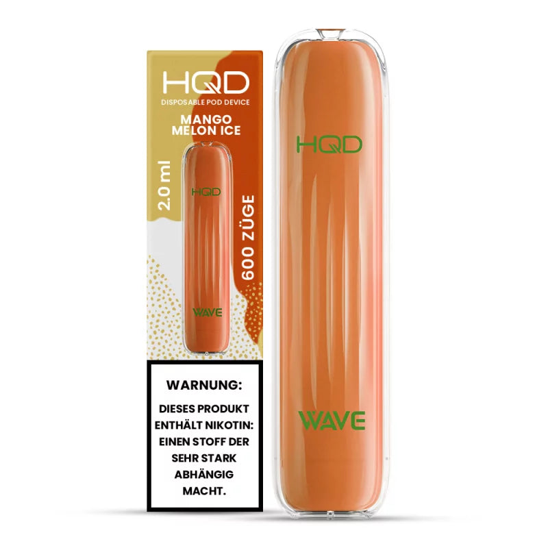 HQD Wave/Surv 600 Einweg E-Zigarette - Mango Melon Ice - Mit Nikotin