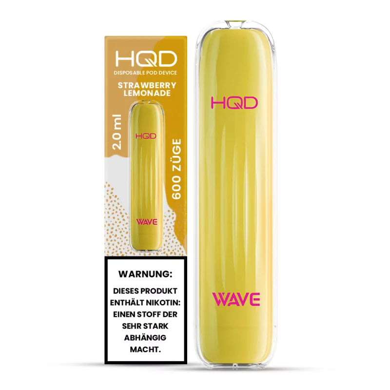 HQD Wave/Surv 600 Einweg E-Zigarette - Strawberry Lemonade - Mit Nikotin