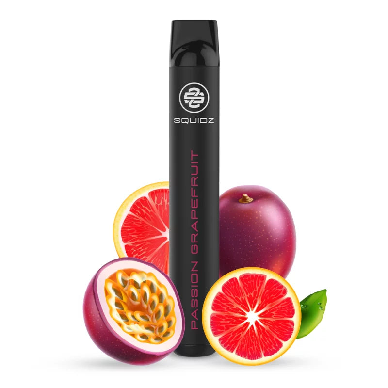 SQUIDZ 700 - Einweg E-Zigarette mit Nikotin/Nikotinfrei - Passion Grapefruit