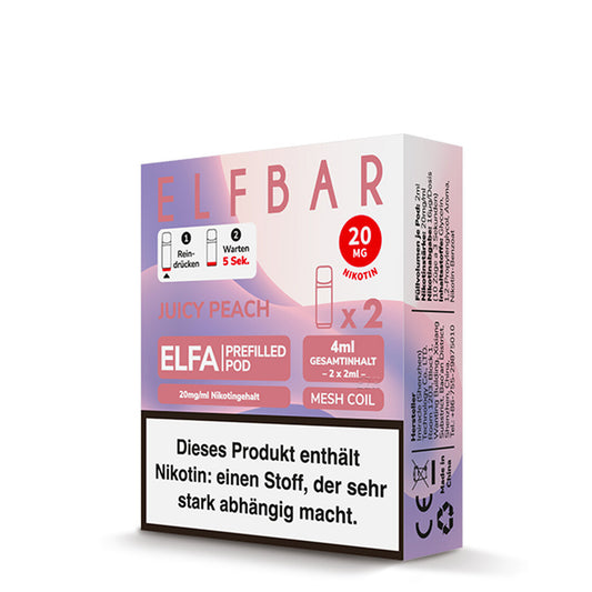 Elfbar Elfa Pod - Juicy peach - 20mg - 2 Stk