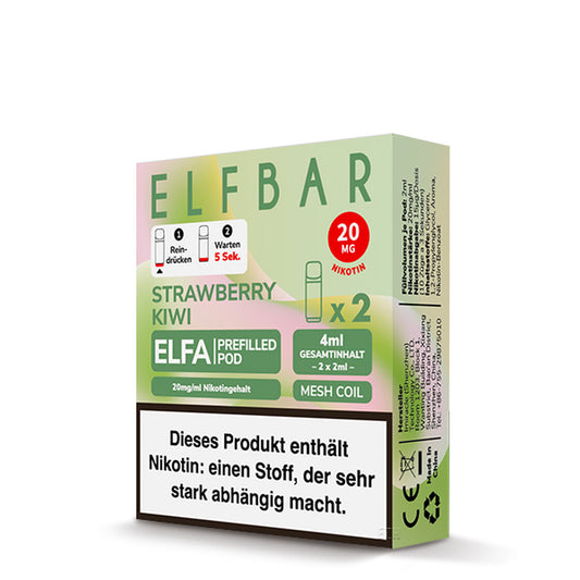 Elfbar Elfa Pod - Strawberry Kiwi - 20mg - 2 Stk