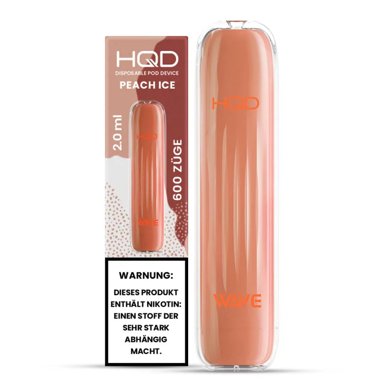 HQD Wave/Surv 600 Einweg E-Zigarette - Peach Ice - Mit Nikotin