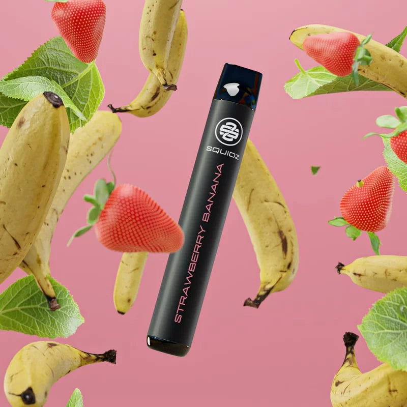 SQUIDZ 700 - Einweg E-Zigarette mit Nikotin/Nikotinfrei - Strawberry Banana