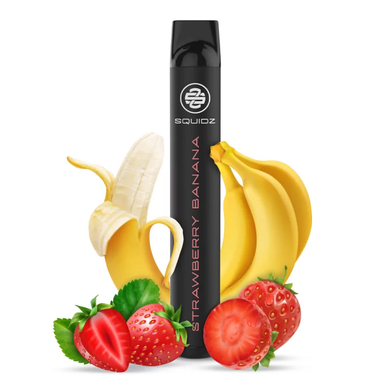 SQUIDZ 700 - Einweg E-Zigarette mit Nikotin/Nikotinfrei - Strawberry Banana