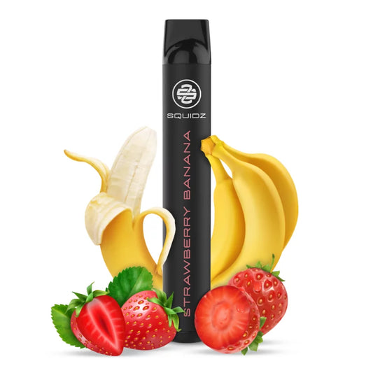 SQUIDZ 700 - Einweg E-Zigarette mit Nikotin/Nikotinfrei - Strawberry Banana